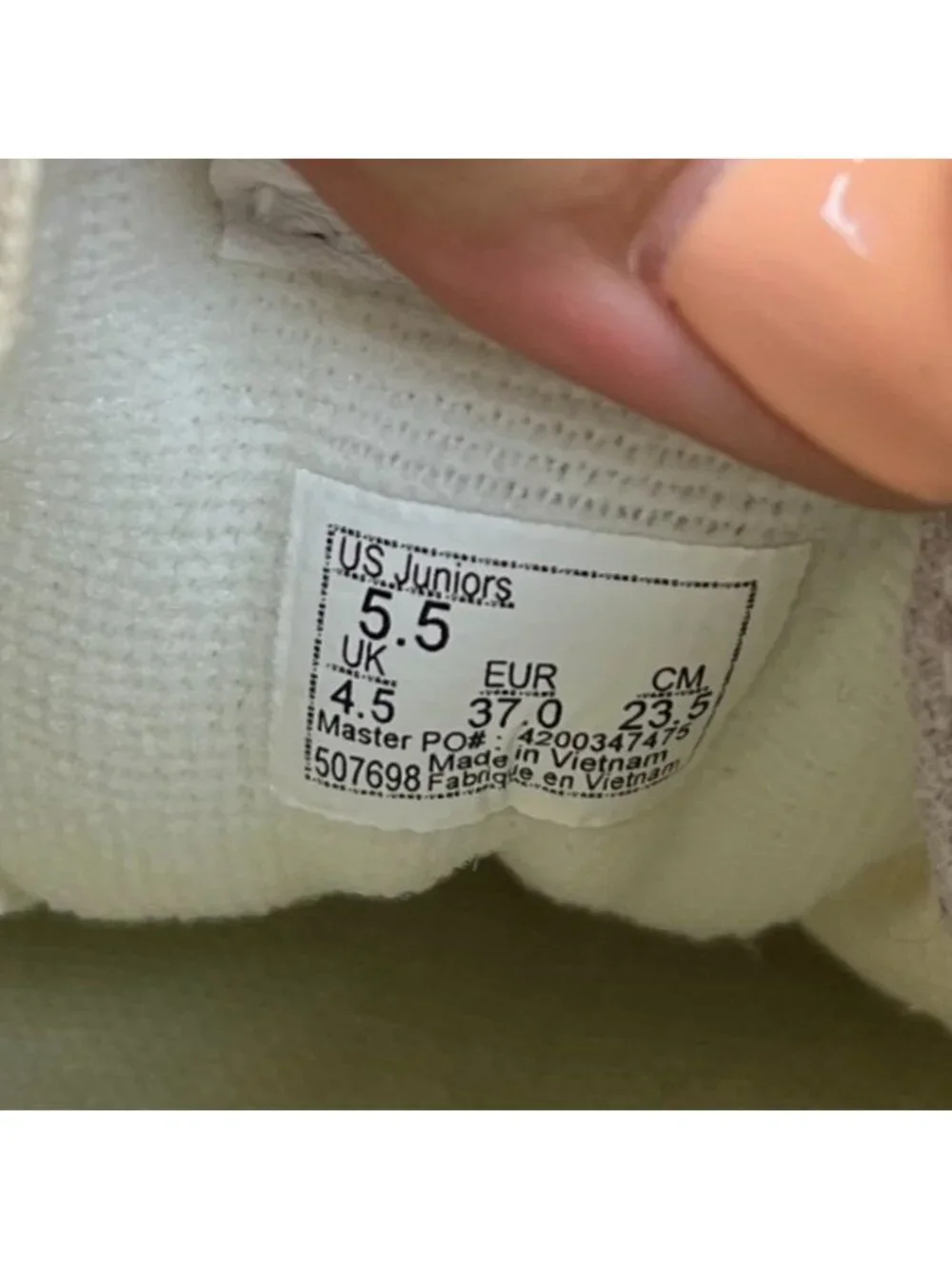 Vans Sk8-Hi Boys Size 5.5Y Beige Cream Athletic Skateboard Shoes Sneakers